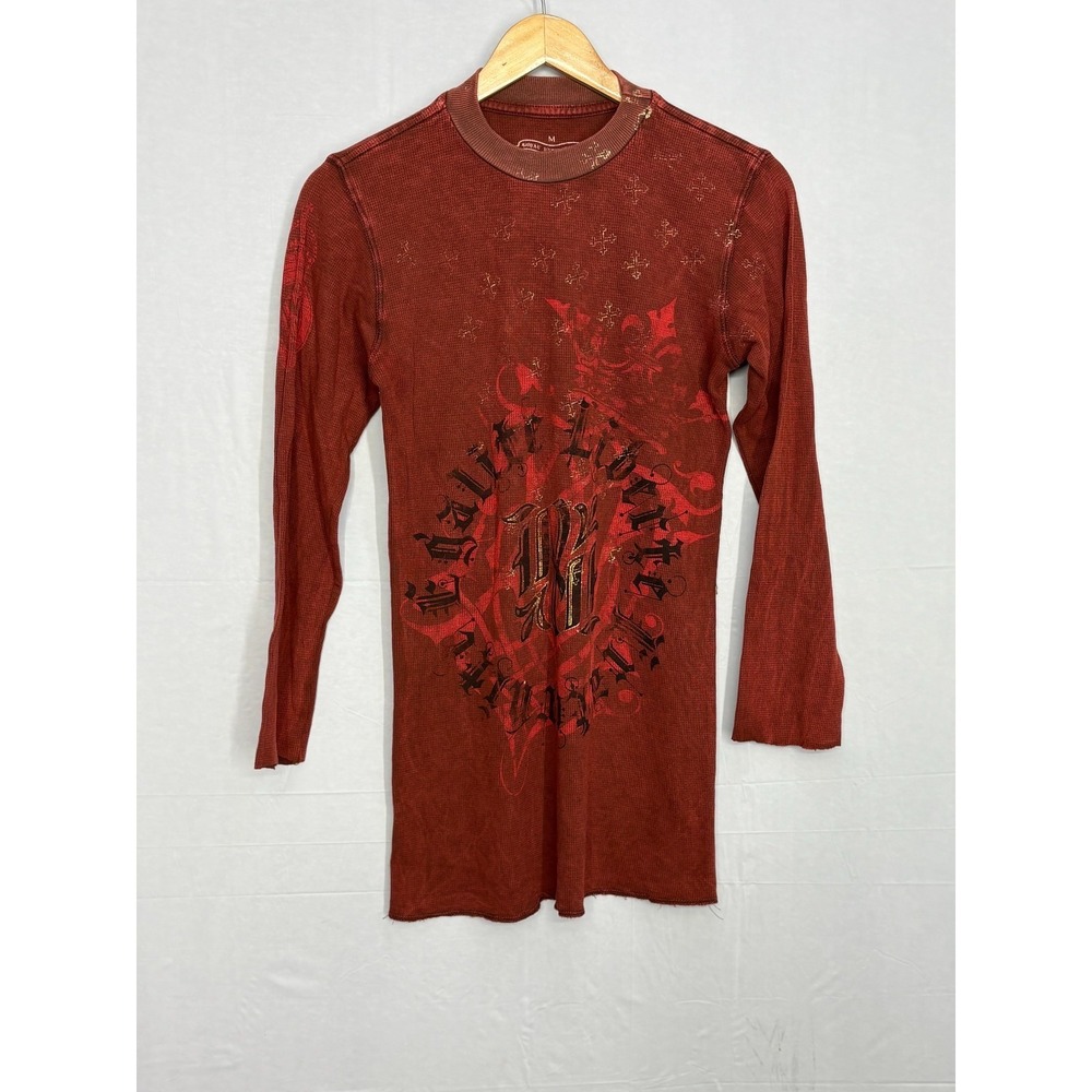 Egalite Liberte Graphic T-Shirt Mens Red‎ Retro Grunge Medium Vintage 80s Royal